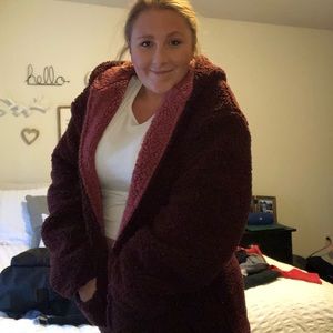 Reversible teddy coat